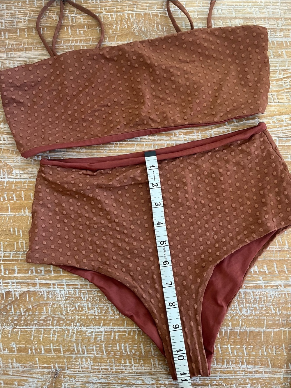 l*space On the Dot Texture Rebel Bikini Set in Tobacco - Picture 8 of 8